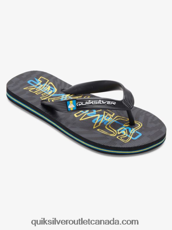 CA Quiksilver Boys 8-16 Molokai Flip-Flops black TX4R22029
