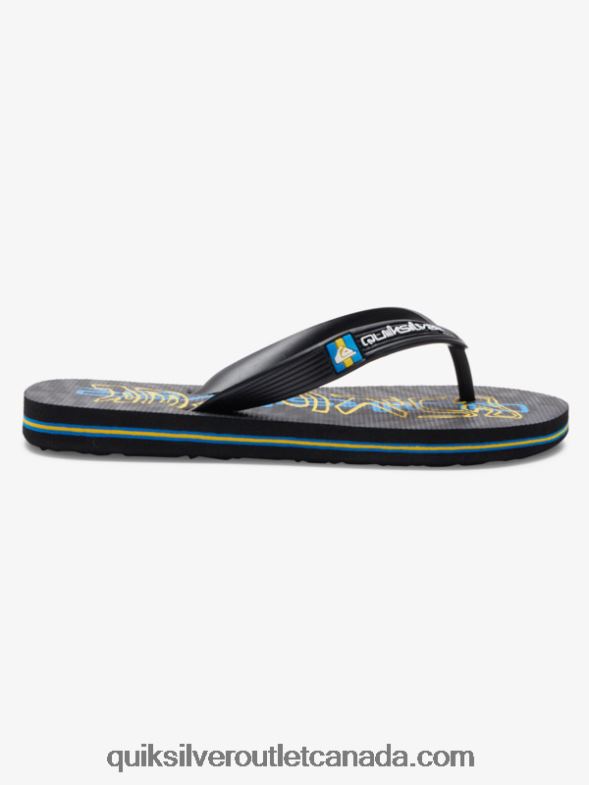 CA Quiksilver Boys 8-16 Molokai Flip-Flops black TX4R22029