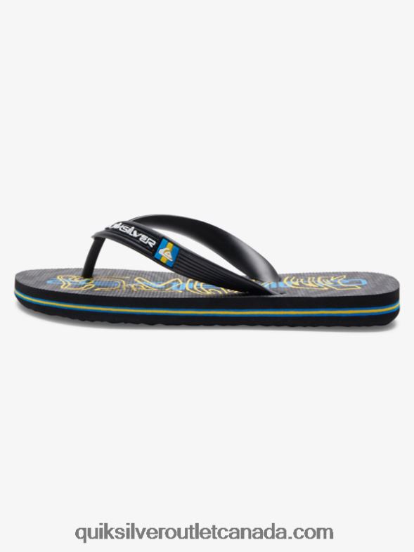 CA Quiksilver Boys 8-16 Molokai Flip-Flops black TX4R22029