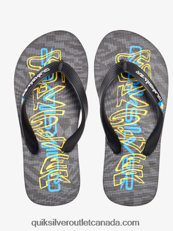 CA Quiksilver Boys 8-16 Molokai Flip-Flops black TX4R22029