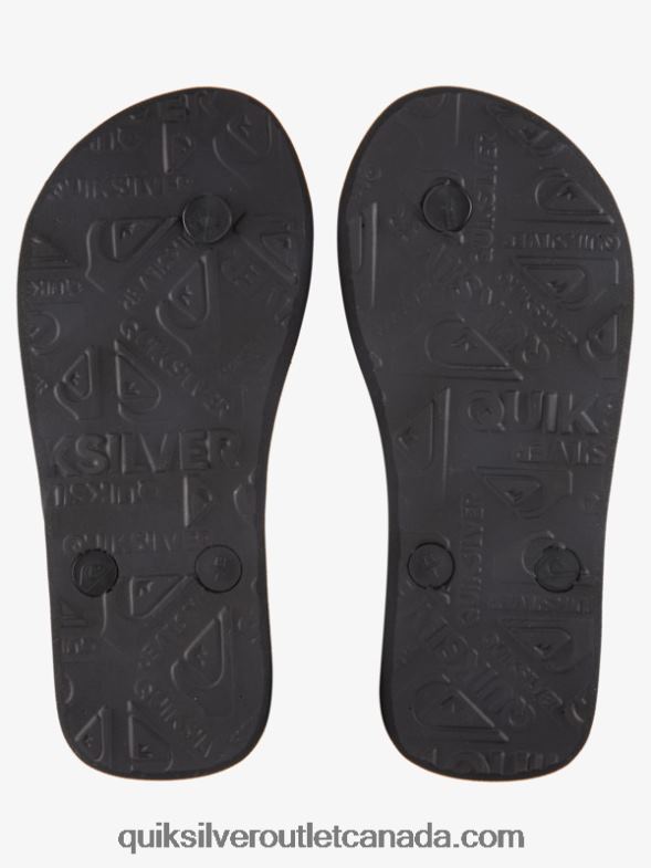 CA Quiksilver Boys 8-16 Molokai Flip-Flops black/blue TX4R22030