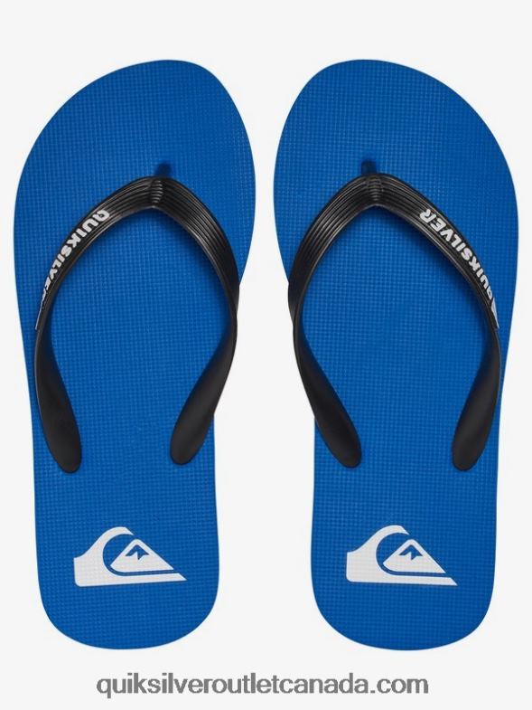 CA Quiksilver Boys 8-16 Molokai Flip-Flops black/blue TX4R22107