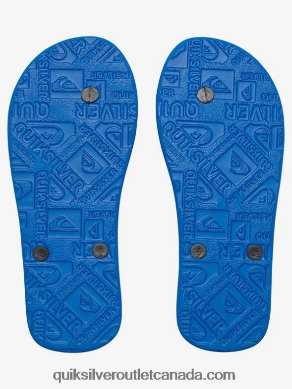 CA Quiksilver Boys 8-16 Molokai Flip-Flops black/blue TX4R22107