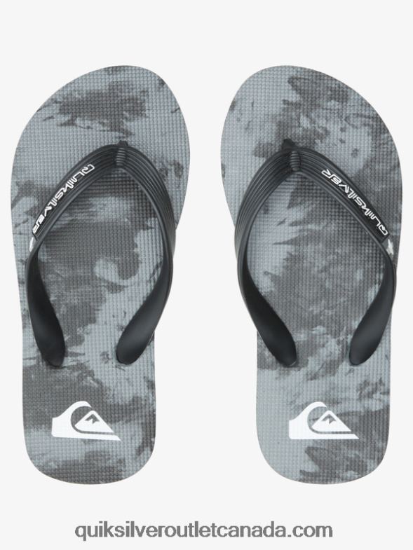 CA Quiksilver Boys 8-16 Molokai Flip-Flops black/grey TX4R22026