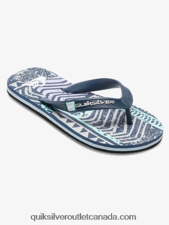 CA Quiksilver Boys 8-16 Molokai Flip-Flops black/grey TX4R22028
