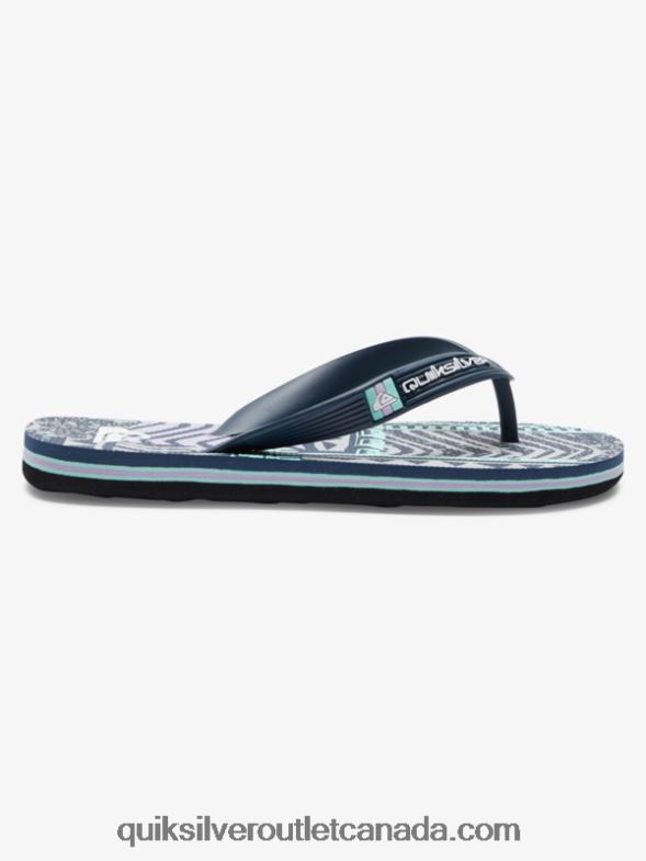 CA Quiksilver Boys 8-16 Molokai Flip-Flops black/grey TX4R22028