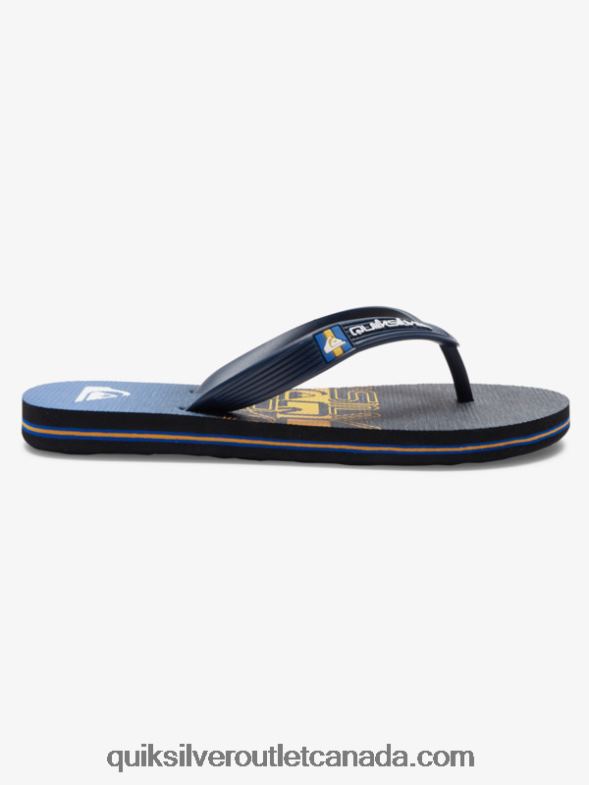 CA Quiksilver Boys 8-16 Molokai Flip-Flops black/orange TX4R22027