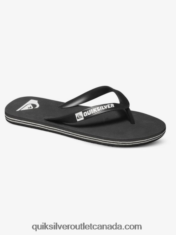 CA Quiksilver Boys 8-16 Molokai Flip-Flops black/white TX4R22106