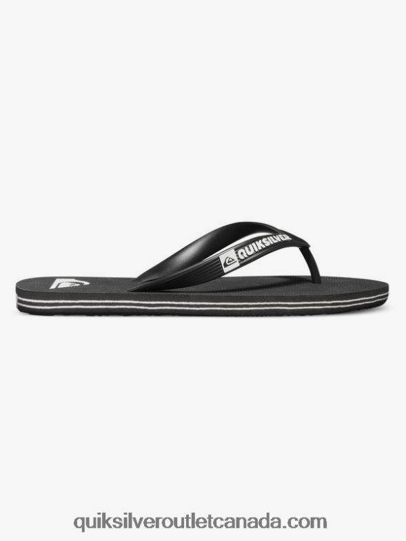 CA Quiksilver Boys 8-16 Molokai Flip-Flops black/white TX4R22106