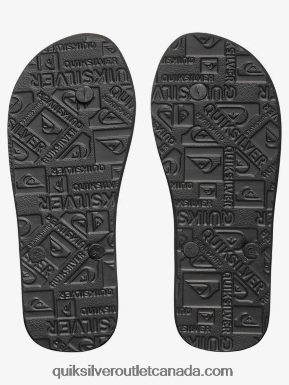 CA Quiksilver Boys 8-16 Molokai Flip-Flops black/white TX4R22106