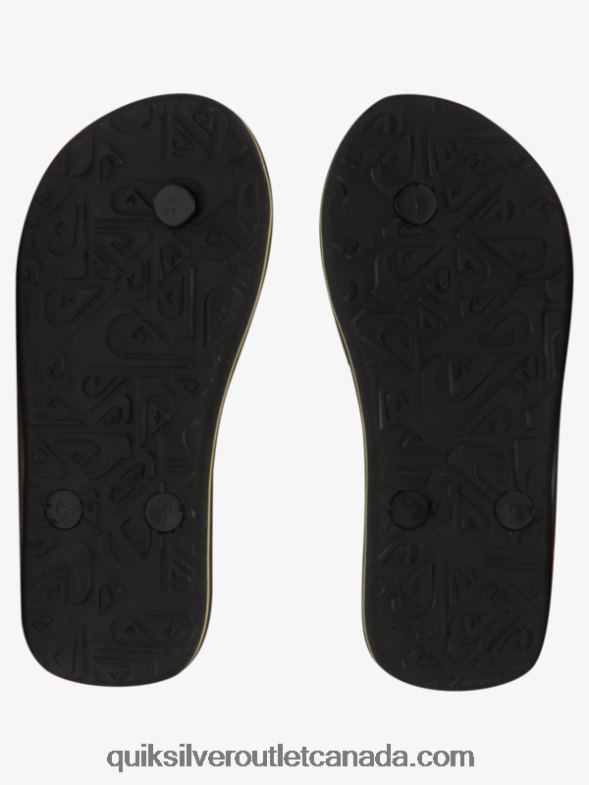 CA Quiksilver Boys 8-16 Molokai Flip-Flops green 1 TX4R22025