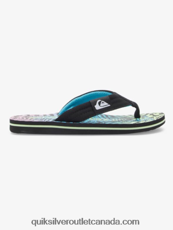 CA Quiksilver Boys 8-16 Molokai Layback Sandals black/pink/blue TX4R21990