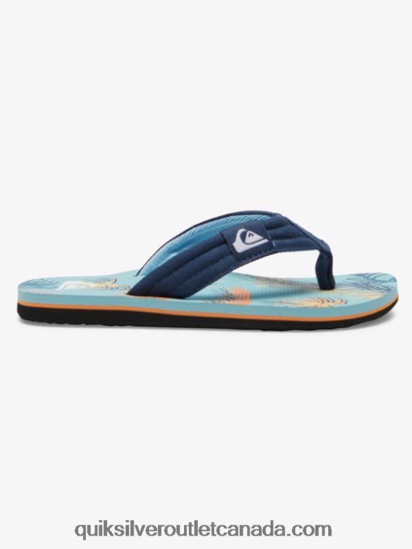 CA Quiksilver Boys 8-16 Molokai Layback Sandals blue 2 TX4R21991