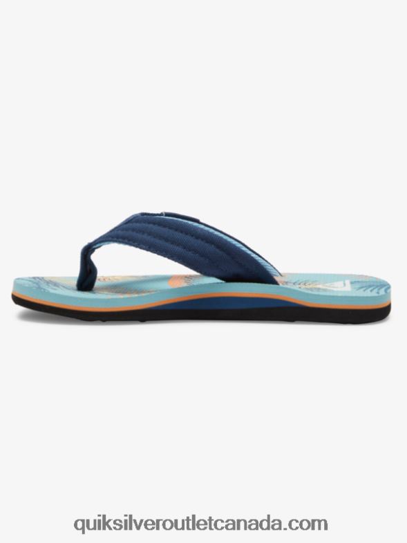 CA Quiksilver Boys 8-16 Molokai Layback Sandals blue 2 TX4R21991