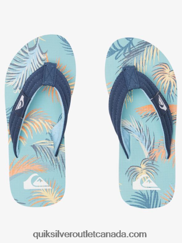 CA Quiksilver Boys 8-16 Molokai Layback Sandals blue 2 TX4R21991
