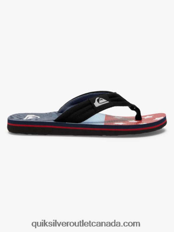 CA Quiksilver Boys 8-16 Molokai Layback Sandals blue 3 TX4R21992
