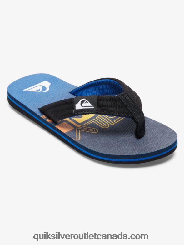 CA Quiksilver Boys 8-16 Molokai Layback Sandals blue 6 TX4R21998