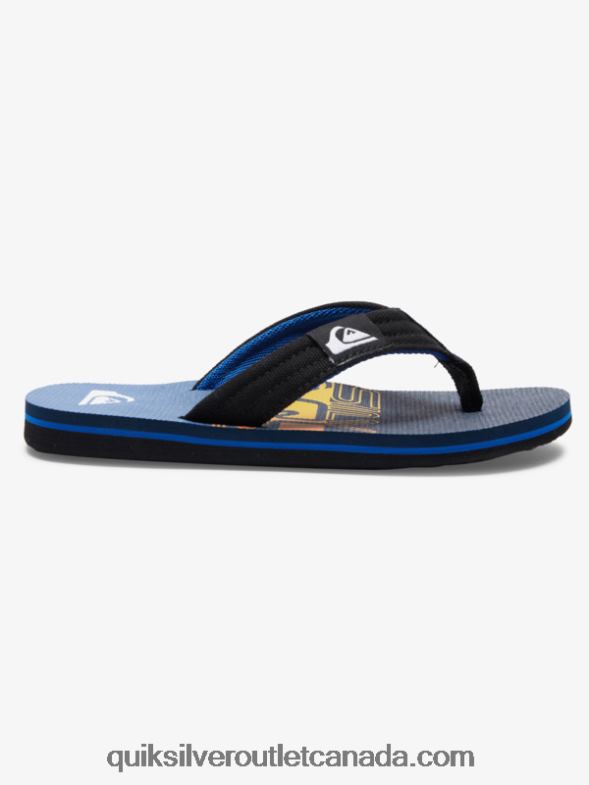 CA Quiksilver Boys 8-16 Molokai Layback Sandals blue 6 TX4R21998