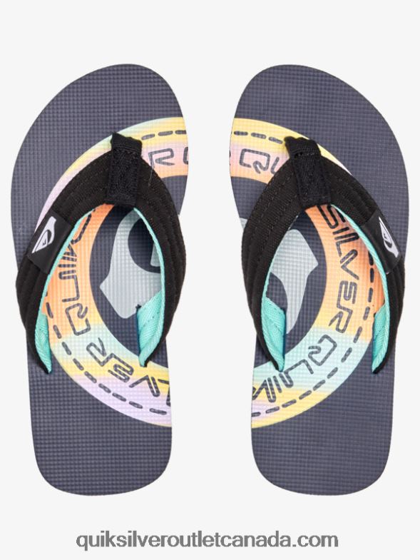 CA Quiksilver Boys 8-16 Molokai Layback Sandals blue/orange TX4R21997