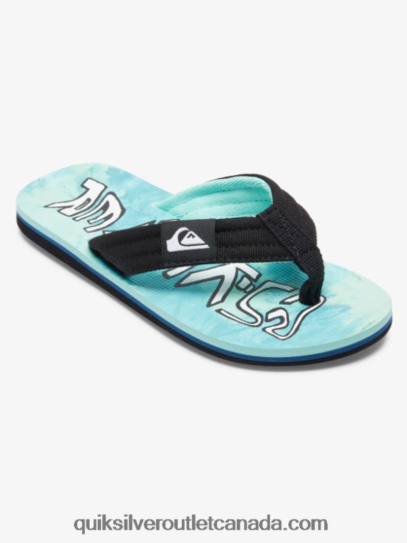 CA Quiksilver Boys 8-16 Molokai Layback Sandals green/blue/yellow TX4R21994