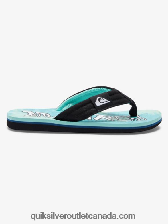 CA Quiksilver Boys 8-16 Molokai Layback Sandals green/blue/yellow TX4R21994