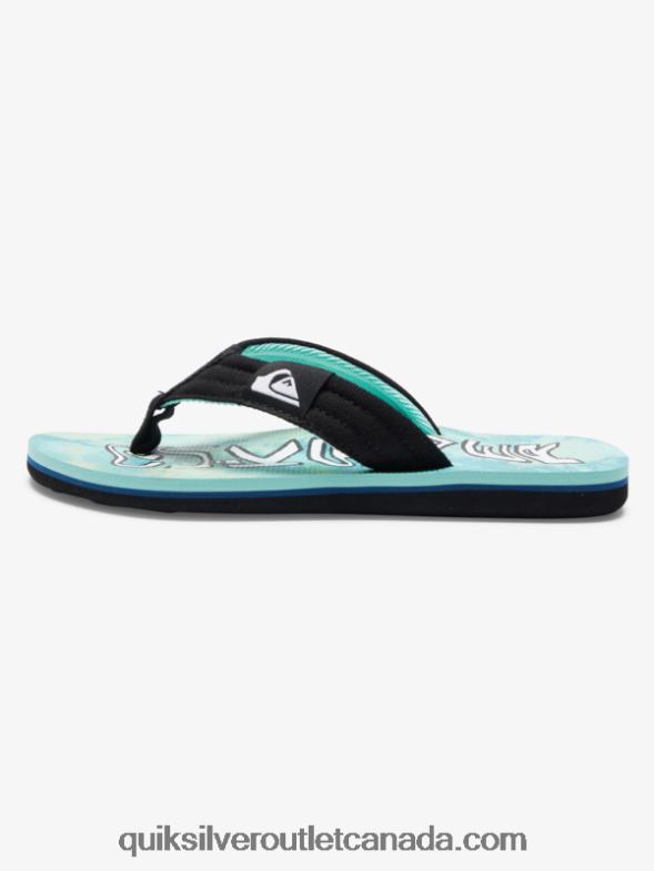 CA Quiksilver Boys 8-16 Molokai Layback Sandals green/blue/yellow TX4R21994