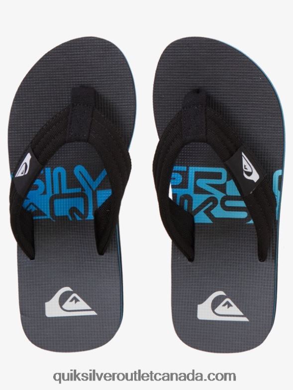 CA Quiksilver Boys 8-16 Molokai Layback Youth Basic Sandal black TX4R22254