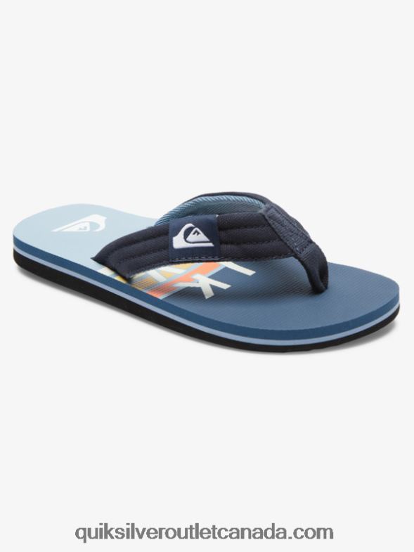 CA Quiksilver Boys 8-16 Molokai Layback Youth Basic Sandal blue 3 TX4R22250
