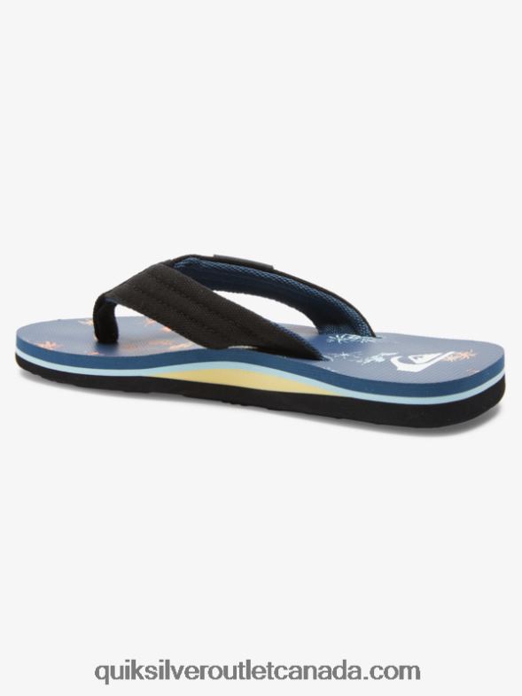CA Quiksilver Boys 8-16 Molokai Layback Youth Basic Sandal blue 4 TX4R22251