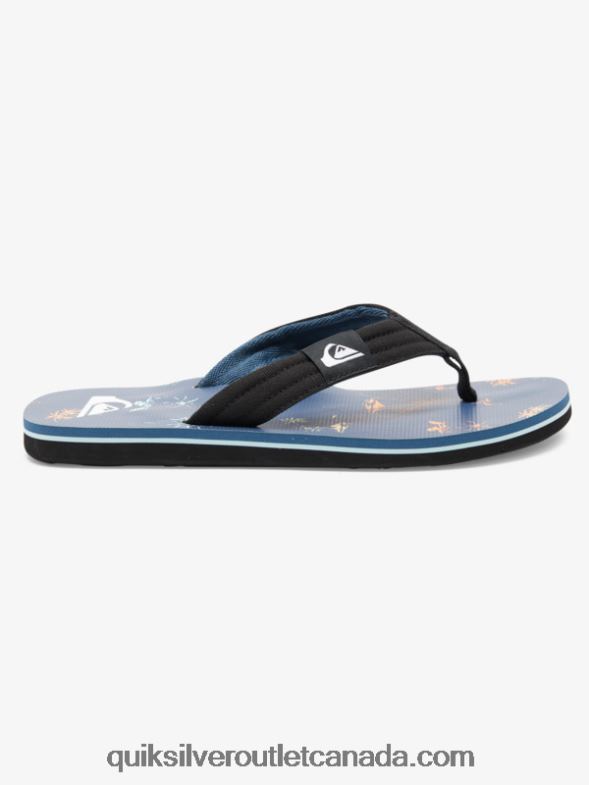 CA Quiksilver Boys 8-16 Molokai Layback Youth Basic Sandal blue 4 TX4R22251