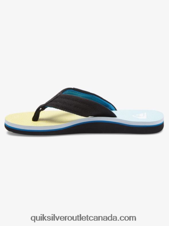 CA Quiksilver Boys 8-16 Molokai Layback Youth Basic Sandal blue/yellow TX4R22252
