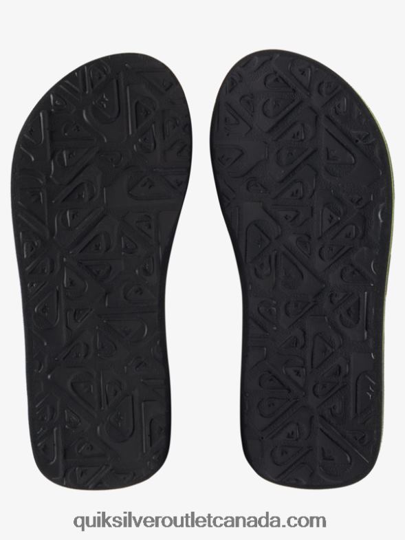 CA Quiksilver Boys 8-16 Molokai Stitchy Sandals black/green TX4R22148
