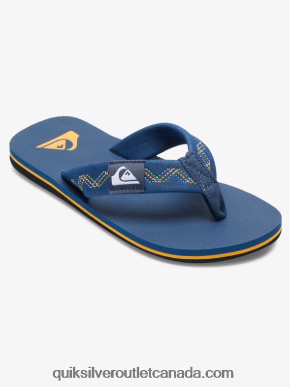 CA Quiksilver Boys 8-16 Molokai Stitchy Sandals blue 1 TX4R22149