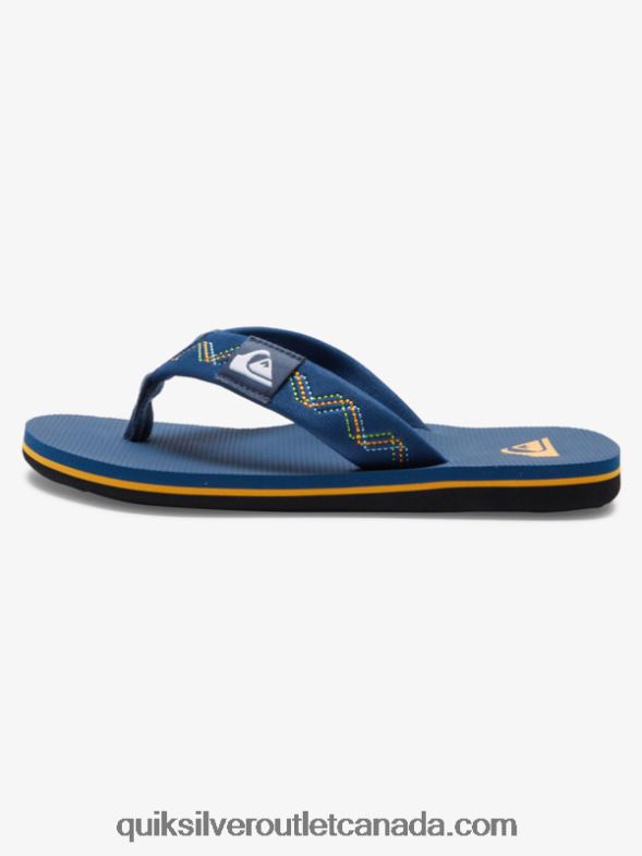 CA Quiksilver Boys 8-16 Molokai Stitchy Sandals blue 1 TX4R22149