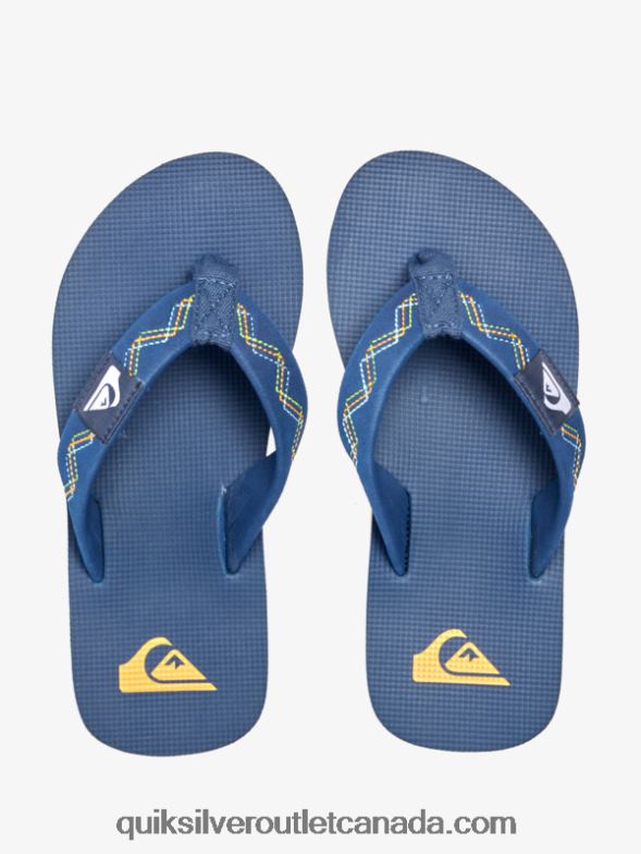 CA Quiksilver Boys 8-16 Molokai Stitchy Sandals blue 1 TX4R22149