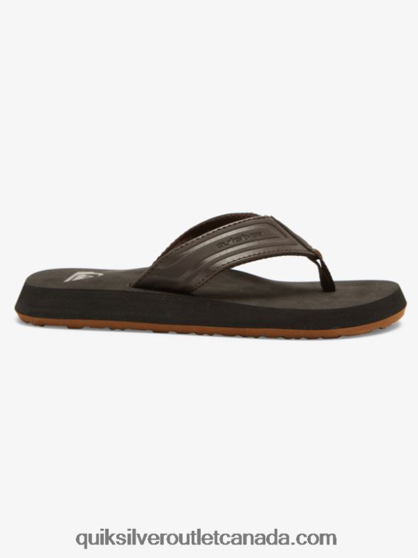 CA Quiksilver Boys 8-16 Monkey Wrench Core Sandals brown 1 TX4R22183