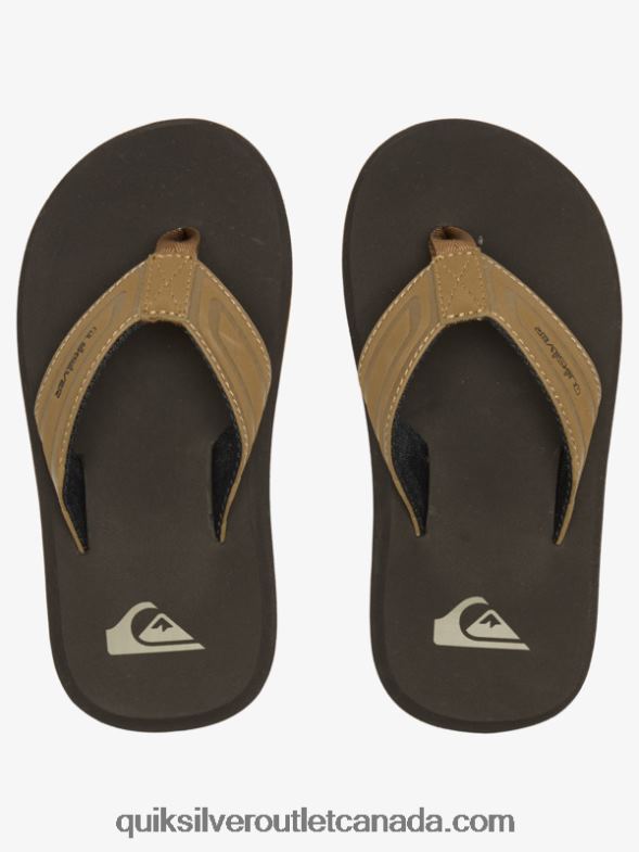 CA Quiksilver Boys 8-16 Monkey Wrench Core Sandals tan 1 TX4R22182