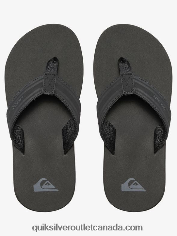 CA Quiksilver Boys 8-16 Monkey Wrench Sandals black/brown TX4R22285