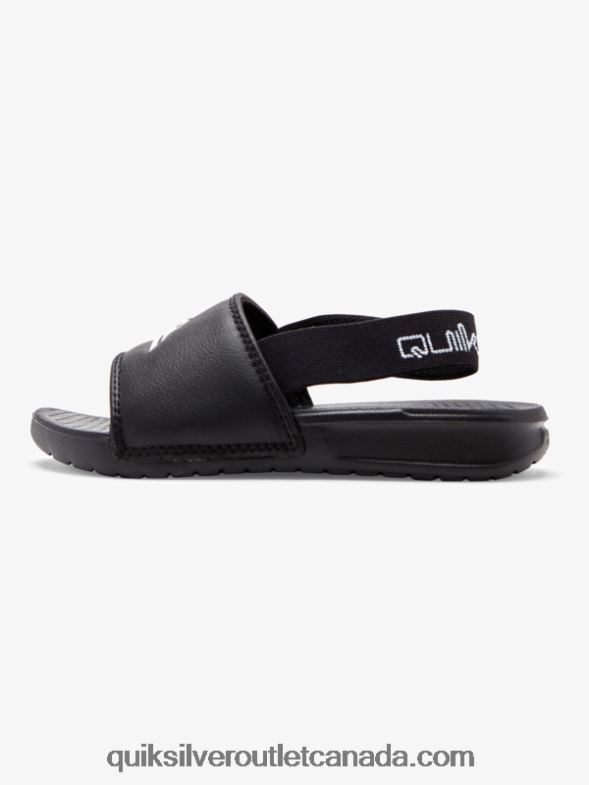 CA Quiksilver Boys Bright Coast Strapped Sandals black/white TX4R22163
