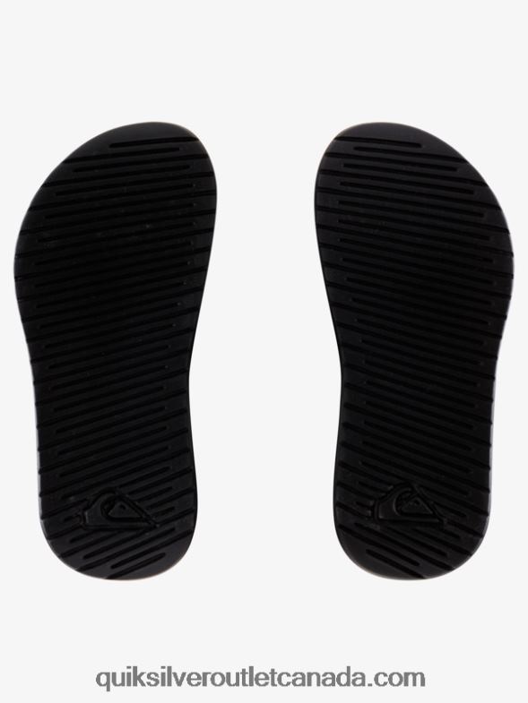 CA Quiksilver Boys Bright Coast Strapped Sandals black/white TX4R22163