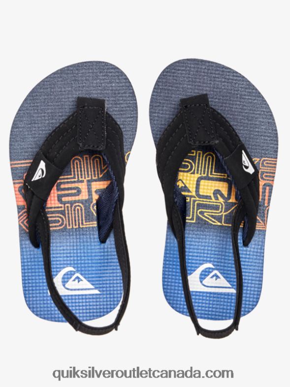 CA Quiksilver Boys Molokai Layback Sandals blue 3 TX4R22035