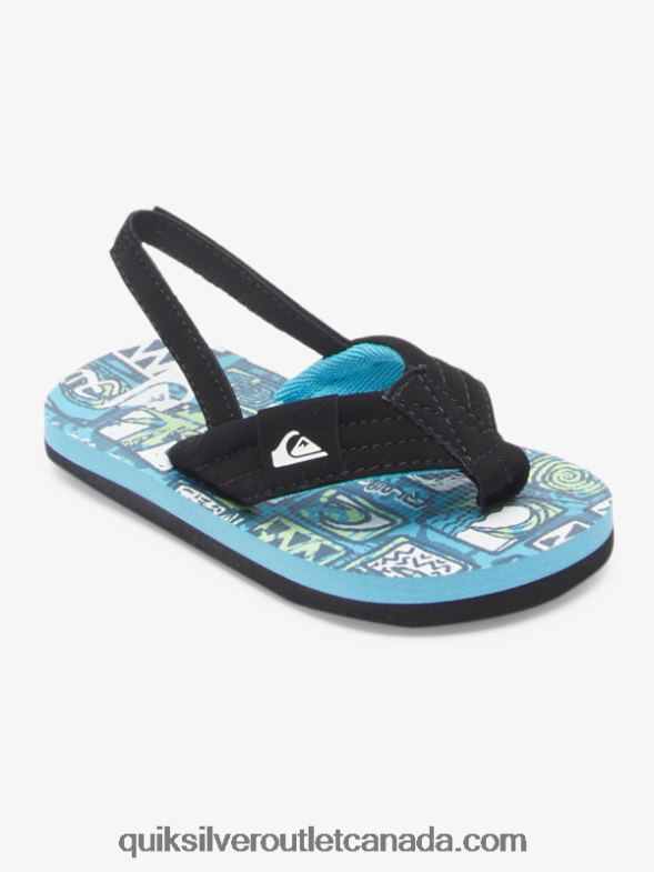 CA Quiksilver Boys Molokai Layback Sandals blue 4 TX4R22032