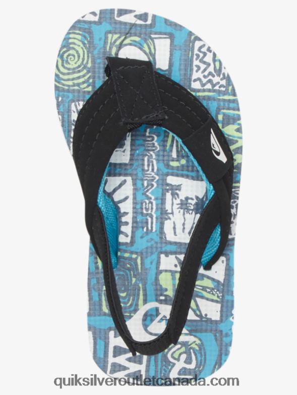 CA Quiksilver Boys Molokai Layback Sandals blue 4 TX4R22032