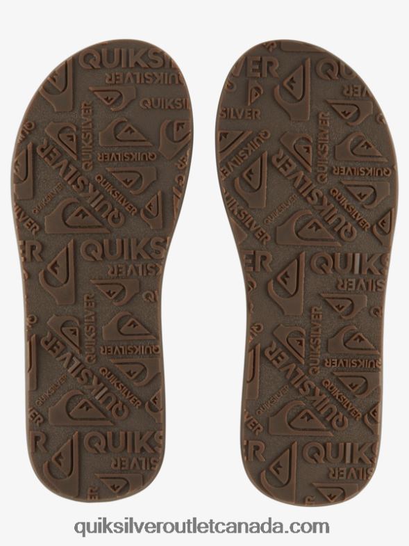 CA Quiksilver Men Carver Leather Sandals brown TX4R21773