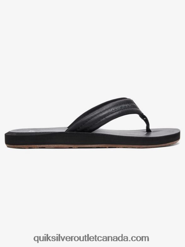 CA Quiksilver Men Carver Nubuck Sandals solid black TX4R2913