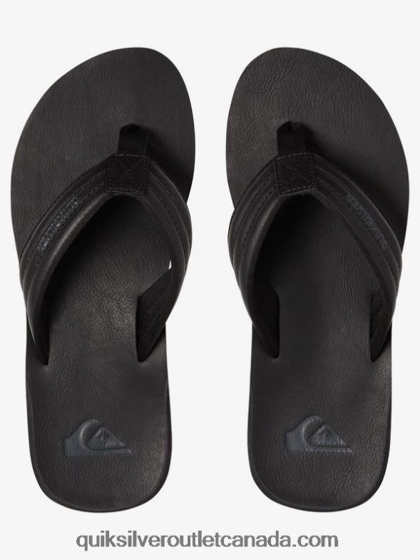 CA Quiksilver Men Carver Nubuck Sandals solid black TX4R2913