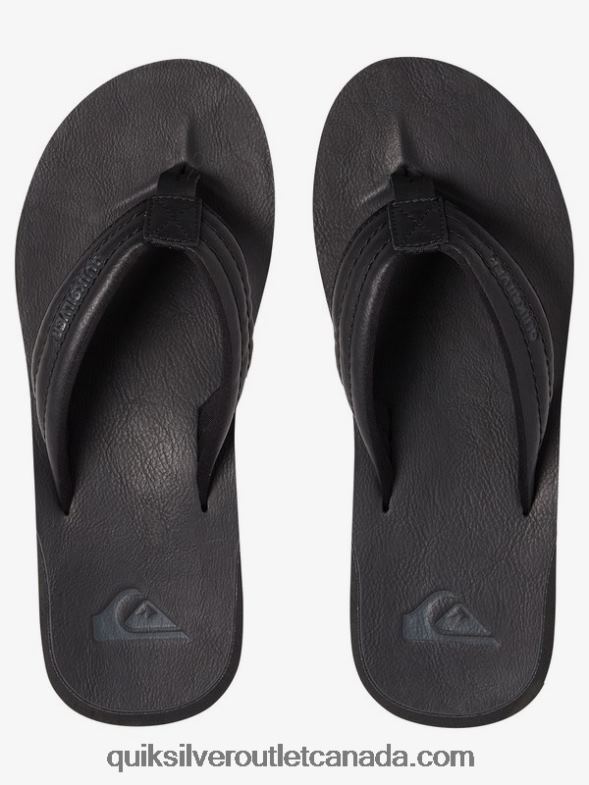 CA Quiksilver Men Carver Nubuck Sandals solid black TX4R2913
