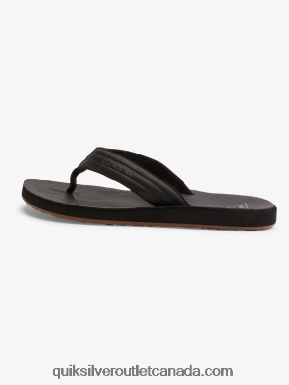 CA Quiksilver Men Carver Nubuck Sandals solid black TX4R2913