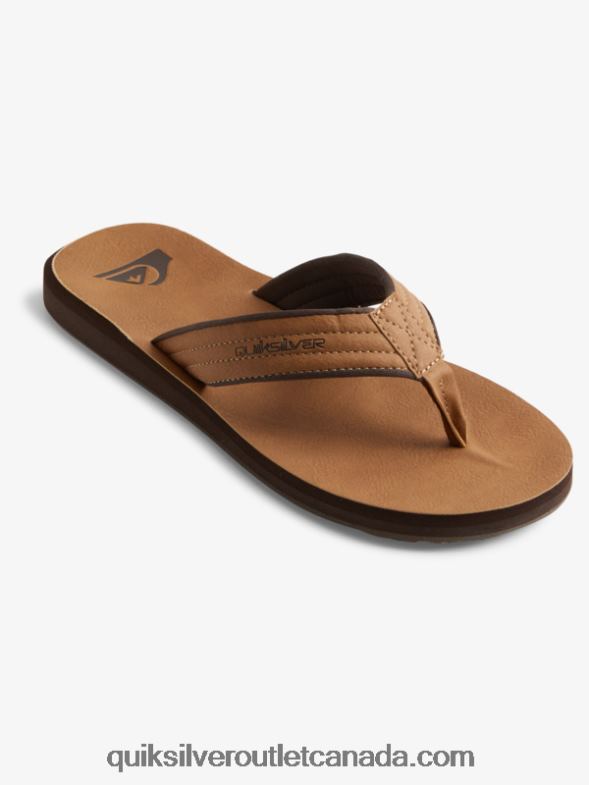 CA Quiksilver Men Carver Nubuck Sandals tan - pattern_1 TX4R2912