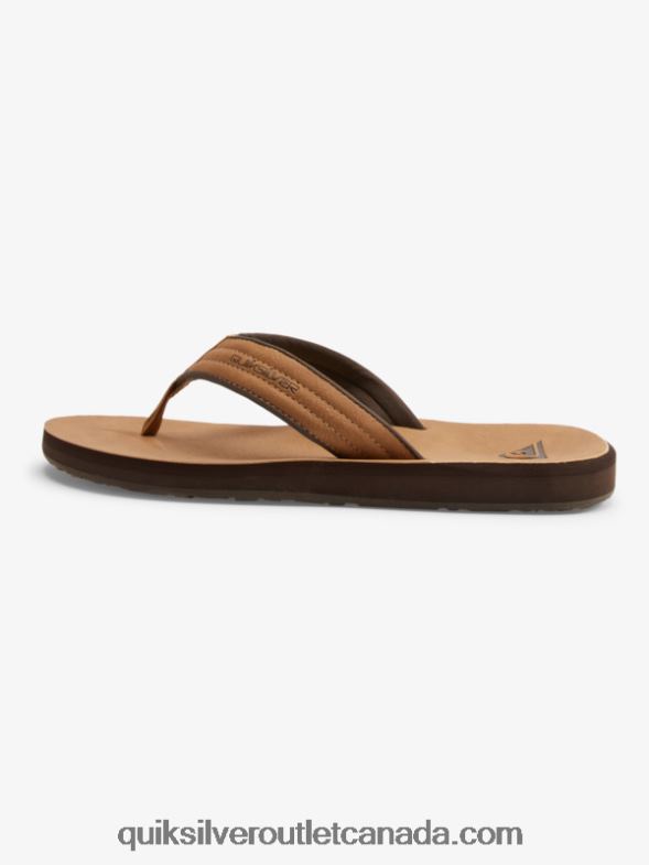 CA Quiksilver Men Carver Nubuck Sandals tan - pattern_1 TX4R2912